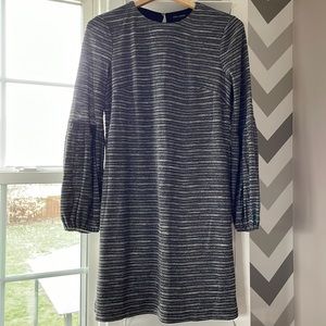 Maggy London striped balloon sleeve dress